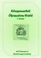 Vorschau - Arbeitsblätter - klassenarbeit-oekosystem-wald-klasse-7 - Deckblatt