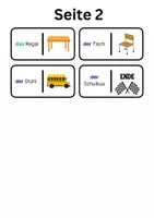Vorschau - Stationenlernen - Spiele zu Lernwörter Thema Schulsachen - Seite 3