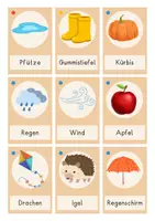 Vorschau - Bildkarten - Bild- und Wortkarten zum Thema Herbst - Seite 1