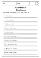 Vorschau - Arbeitsblätter - Sätze abschreiben zum Thema Herbst - Seite 3