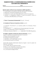 anteprima - Compiti in classe/Test - Esame di Storia: Il Secondo Triumvirato e le Guerre Civili - Pagina 1