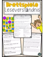 Vorschau - Arbeitsblätter - Brettspiele entdecken – Lesetraining mit Fragen und Lösungen - Deckblatt