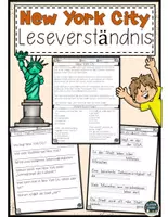 Vorschau - Arbeitsblätter - New York City kennenlernen – Arbeitsblätter mit Lesetext & Lösungen - Deckblatt