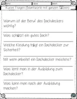 Vorschau - Arbeitsblätter - Alles über den Beruf Dachdecker – Arbeitsblätter mit Lesetraining & Lösungen - Seite 3