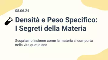 anteprima - Presentazioni / Lavagne - Raccolta di materiali: "Densità e peso specifico" (presentazioni) - Pagina 1
