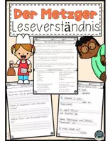 Vorschau - Arbeitsblätter - Alles über den Beruf des Metzgers – Arbeitsblätter mit Lesetraining & Lösungen - Deckblatt