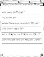 Vorschau - Arbeitsblätter - Alles über den Beruf des Metzgers – Arbeitsblätter mit Lesetraining & Lösungen - Seite 3