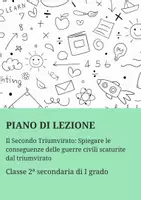 anteprima - Piani di lezione - Le Conseguenze delle Guerre Civili: Un'Analisi del Secondo Triumvirato - Pagina di copertina