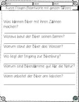 Vorschau - Arbeitsblätter - Biberdämme entdecken – Lesetraining mit Fragen und Lösungen - Seite 3