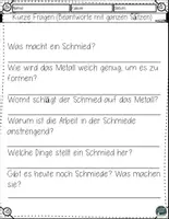 Vorschau - Arbeitsblätter - Alles über den Beruf der Schmiedin – Arbeitsblätter mit Lesetraining & Lösungen - Seite 3
