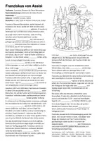 Vorschau - Arbeitsblätter - Franz von Assisi - Lückentext und Ausmalbild - Seite 1