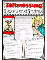Vorschau - Arbeitsblätter - Zeitmessung entdecken – Arbeitsblätter mit Lesetext & Lösungen - Deckblatt