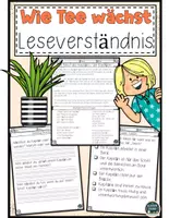 Vorschau - Arbeitsblätter - Vom Blatt zur Tasse – Wie Tee wächst (Lesetraining mit Fragen & Lösungen) - Deckblatt