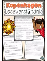 Vorschau - Arbeitsblätter - Kopenhagen – Die Hauptstadt von Dänemark (Lesetraining mit Fragen & Lösungen) - Deckblatt