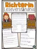 Vorschau - Arbeitsblätter - Alles über den Beruf des Richters – Arbeitsblätter mit Lesetraining & Lösungen - Deckblatt