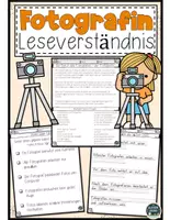 Vorschau - Arbeitsblätter - Alles über den Beruf des Fotografen – Arbeitsblätter mit Lesetraining & Lösungen - Deckblatt