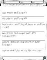 Vorschau - Arbeitsblätter - Alles über den Beruf des Fotografen – Arbeitsblätter mit Lesetraining & Lösungen - Seite 3