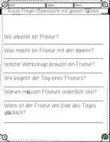 Vorschau - Arbeitsblätter - Alles über den Beruf Friseur / Friseurin – Arbeitsblätter mit Lesetraining & Lösungen - Seite 3