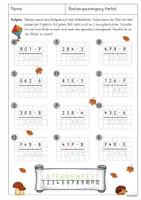 Vorschau - Arbeitsblätter - Rechenspaziergang Herbst - schriftliche Multiplikation ZR10000 - Seite 3