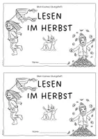 Vorschau - Arbeitsblätter - Herbstliches Leseheft - Seite 1
