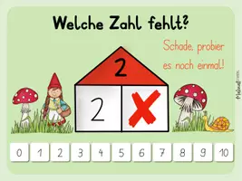 Vorschau - Stationenlernen - Zahlzerlegung - Zahlenhaus - gemischt 2-10 (Spiel 1) - interaktive PDF/Quiz - Seite 3