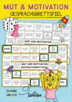 Vorschau - Spiele - Mut & Motivationsbrettspiel 🎲 Plauderbrettspiel - Starke Gedanken, spielerisch entdecken! - Deckblatt