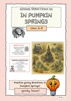 Vorschau - Arbeitsblätter - Giving directions in Pumpkin Springs - Deckblatt
