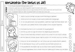 Vorschau - Arbeitsblätter - Wortdetektiv - "Der Herbst ist da!" I Kl. 3-4 - Seite 2