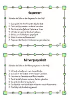 Vorschau - Aufgabenkarten - Zeitformen Kartei (Sätze abschreiben) mit Lösung - Seite 1