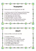 Vorschau - Aufgabenkarten - Zeitformen Kartei (Sätze abschreiben) mit Lösung - Seite 2