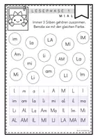 Vorschau - Arbeitsblätter - Leseblätter zu Lilos Lesewelt 1 - Silbenebene (MIAL) - Seite 3