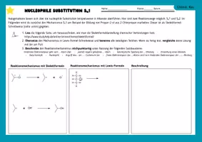 Vorschau - Stundenentwürfe - Nucleophile Substitution SN1 und SN2 - Deckblatt