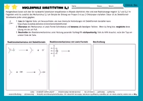 Vorschau - Stundenentwürfe - Nucleophile Substitution SN1 und SN2 - Seite 1