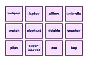 Vorschau - Spiele - What is it? Guess the word! Speaking / Warm up game - Deckblatt