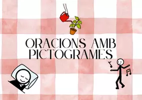 Vista previa - Refuerzo / NEE / Materiales de apoyo - Morfosintaxis Oracions amb pictogrames (català) - Portada