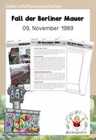 Vorschau - Arbeitsblätter - 09. November 1989 Fall der Berliner Mauer (Lesetext + Hörtext) - Deckblatt