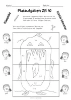 Vorschau - Mal- und Bastelvorlagen - Zahlenraum 10, 20 & 100 - "Lustige Kürbis-Monster" Klappbilder | Rechnen und Malen | Geheimes Bild | Mathematikunterricht Grundschule | Üben | Fördern | Wiederholen | Rechenspaß - Seite 2