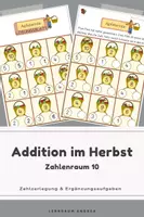 Vorschau - Arbeitsblätter - Zahlzerlegung bis 10 | Ergänzungsaufgaben & Mengenverständnis | Rechnen mit Äpfeln - Deckblatt