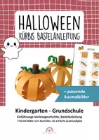 Vorschau - Mal- und Bastelvorlagen - Halloween Bastelvorlagen Kürbis Laterne - Deckblatt