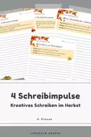 Vorschau - Arbeitsblätter - Herbst-Schreibanlässe: 4 kreative Schreibideen (Erzählen & Beschreiben) - Deckblatt
