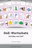 Vorschau - Spiele - DaZ: Tiere - Ich habe, wer hat | 27 Tierbegriffe | 2 Versionen - Deckblatt