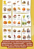 Vorschau - Bildkarten - 72 Herbst Bildkarten für Kita & Grundschule – Herbstmotive, Wortschatztraining und Gesprächsanlässe - Seite 1