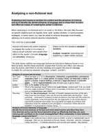 Vorschau - Arbeitsblätter - Analyzing a non-fictional text / Sachtexte (Method Sheet / Englisch EF - Q1 - Q2) - Seite 1