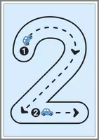 Vorschau - Stationenlernen - Zahlen nachspuren mit dem Auto - Zahlen 1-6 (Klasse 1) - Seite 2