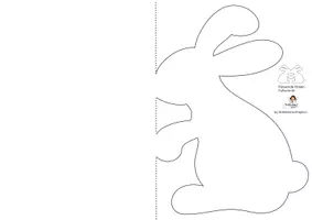 Vorschau - Mal- und Bastelvorlagen - Küssende Hasen Faltschnitt Osterhasen Bastelvorlage Ostern - Seite 1