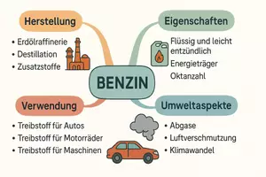Vorschau - Arbeitsblätter - AB mit Fragen zum Thema "Benzin" + Lösungsblatt + Mindmap + Infografik - Seite 2