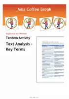 Vorschau - Arbeitsblätter - Text Analysis - Key Terms (Tandembogen) - Deckblatt