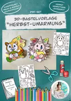 Vorschau - Spiele - Bastelvorlage 3D-Herbsttiere "Herbstumarmung" / Herbst - Deckblatt