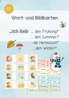 Vorschau - Bildkarten - Ich lieb den Frühling: Wort- und Bildkarten (alle Jahreszeiten) - Deckblatt