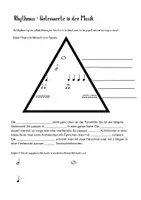 Vorschau - Arbeitsblätter - Rhythmus in der Musik, Rhythmen, Notenwerte Pyramide - Deckblatt